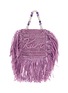KURT GEIGER Mini Kurt Fringe Raffia Tote Bag