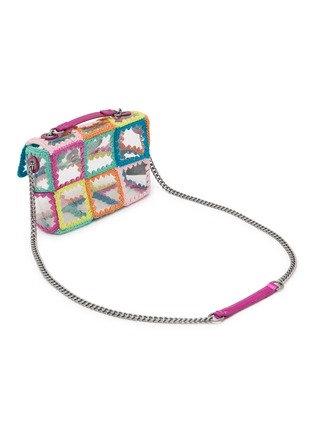 Detail View - Click To Enlarge - KURT GEIGER - Medium Kensington Crochet Vinyl Shoulder Bag