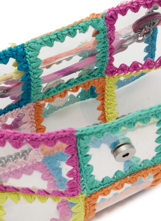 Detail View - Click To Enlarge - KURT GEIGER - Medium Kensington Crochet Vinyl Shoulder Bag