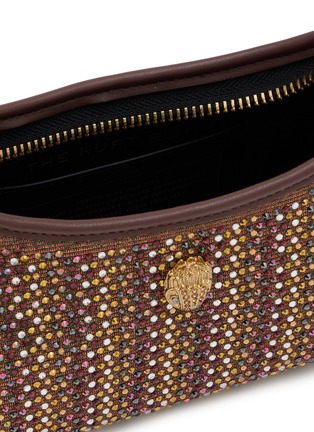 Detail View - Click To Enlarge - KURT GEIGER - Mini Kurt Fringe Crystal Embellished Comb Fabric Shoulder Bag