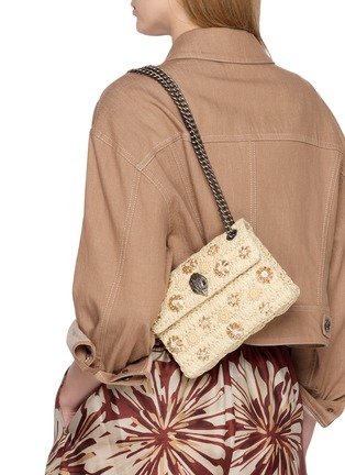Figure View - Click To Enlarge - KURT GEIGER - Mini Kensington Raffia Shoulder Bag