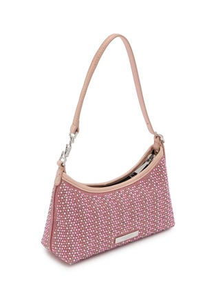 Detail View - Click To Enlarge - KURT GEIGER - Mini Kurt Crystal Embellished Comb Fabric Shoulder Bag