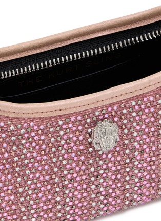 Detail View - Click To Enlarge - KURT GEIGER - Mini Kurt Crystal Embellished Comb Fabric Shoulder Bag
