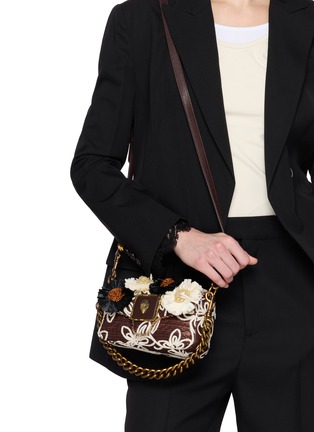 Front View - Click To Enlarge - KURT GEIGER - Mini Pimlico Flower Shoulder Bag