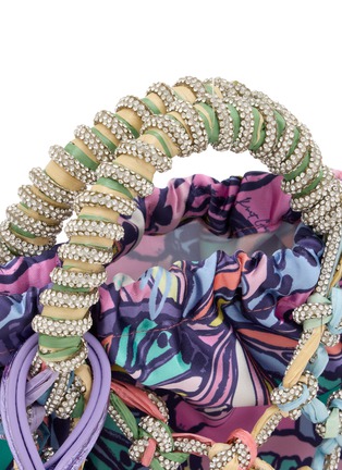 Detail View - Click To Enlarge - KURT GEIGER - Small Macrame Crystal Handbag