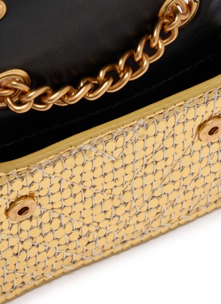 Detail View - Click To Enlarge - KURT GEIGER - Micro Kensington Raffia  Crossbody Bag