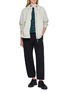 Figure View - Click To Enlarge - AND WANDER - Webbing Belt Contrast Stitch Cropped Pants