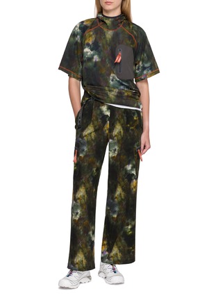 Figure View - Click To Enlarge - AND WANDER - X ROA Camouflage Cotton Blend Hooded Top