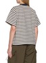 Back View - Click To Enlarge - AND WANDER - Striped Contrast Panel Cotton T-Shirt