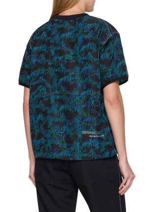 Back View - Click To Enlarge - AND WANDER - Abstract Print Zip Pocket T-Shirt