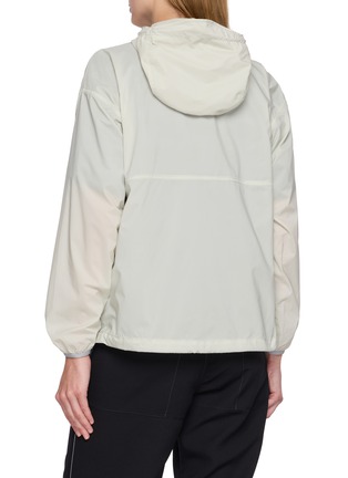 Back View - Click To Enlarge - AND WANDER - Hooded Zip Front Windbreaker Jacket