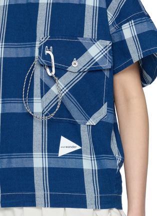  - AND WANDER - Indigo Checked Pullover