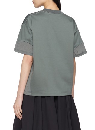 Back View - Click To Enlarge - AND WANDER - Mesh Panel Chest Pocket T-Shirt