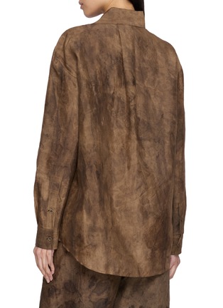 Back View - Click To Enlarge - YA YI - EL AAIÚN Asymmetrical Silk Shirt