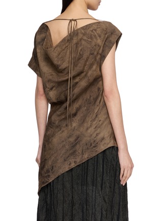Back View - Click To Enlarge - YA YI - EL AAIÚN Asymmetrical Silk Top