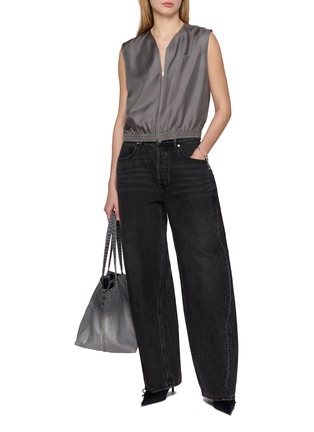 Figure View - Click To Enlarge - ALEXANDERWANG - Cropped Silk Vest