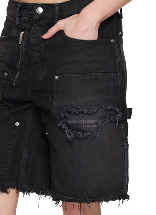  - ALEXANDERWANG - Zip Detail Cotton Denim Carpenter Shorts