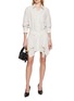 Figure View - Click To Enlarge - ALEXANDERWANG - Layered Cut-Off Silk Double Shirt Dress
