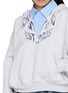  - ALEXANDERWANG - Pre-Styled Slashed Neck Hoodie With Cropped Dickie Shirt