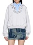 ALEXANDERWANG Pre-Styled Slashed Neck Hoodie With Cropped Dickie Shirt