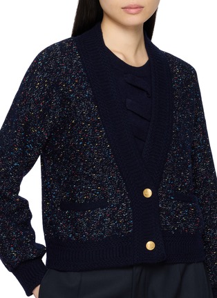  - JOVENS - V-Neck Mélange Cashmere Knit Cardigan