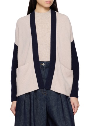 JOVENS | Oversized Bi Tone Cashmere Knit Cardigan