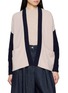 JOVENS Oversized Bi Tone Cashmere Knit Cardigan