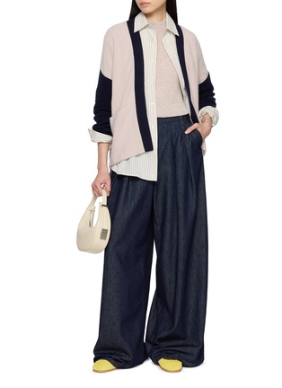 JOVENS | Oversized Bi Tone Cashmere Knit Cardigan