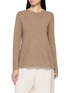 JOVENS Round Neck Cashmere Metallic Knit Sweater