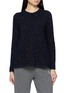 JOVENS Round Neck Cashmere Metallic Knit Sweater