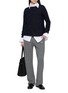 Figure View - Click To Enlarge - JOVENS - Round Neck Cashmere Metallic Knit Sweater