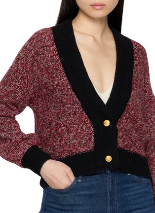  - JOVENS - V-Neck Mélange Cashmere Knit Cardigan