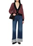 Figure View - Click To Enlarge - JOVENS - V-Neck Mélange Cashmere Knit Cardigan