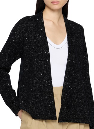  - JOVENS - V-Neck Cashmere Metallic Knit Cardigan