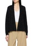 JOVENS V-Neck Cashmere Metallic Knit Cardigan