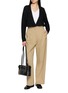 Figure View - Click To Enlarge - JOVENS - V-Neck Cashmere Metallic Knit Cardigan