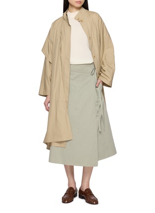 Figure View - Click To Enlarge - JOVENS - Long Balloon Sleeve Mock Neck Chunky Ribbed Cashmere Knit Top