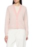 JOVENS V-Neck Tri Tone Beading Cashmere Knit Cardigan