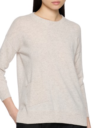  - JOVENS - Oversized Round Neck Pocket Cashmere Knit Sweater