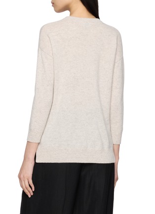Back View - Click To Enlarge - JOVENS - Oversized Round Neck Pocket Cashmere Knit Sweater