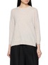 JOVENS Oversized Round Neck Pocket Cashmere Knit Sweater