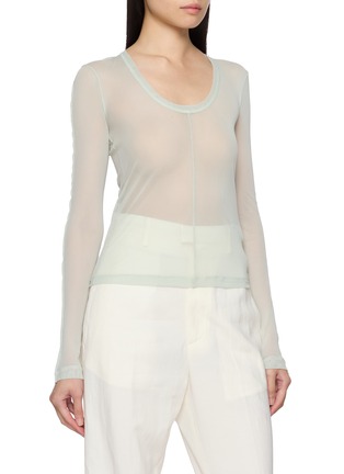 Detail View - Click To Enlarge - HELMUT LANG - Layered Long Sleeve Mesh Top
