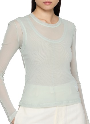  - HELMUT LANG - Layered Long Sleeve Mesh Top