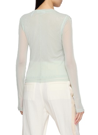 Back View - Click To Enlarge - HELMUT LANG - Layered Long Sleeve Mesh Top
