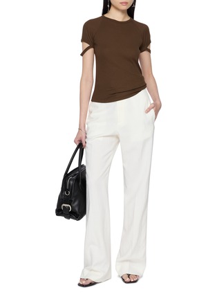 Figure View - Click To Enlarge - HELMUT LANG - Raglan Cropped Crewneck T-Shirt