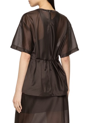 Back View - Click To Enlarge - HELMUT LANG - Crewneck Sheer Top