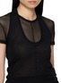  - HELMUT LANG - Layered Short Sleeve Mesh Top