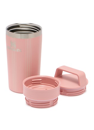 Detail View - Click To Enlarge - STANLEY - Café-To-Go Travel Mug 12oz — Peach Rose Picnic Stripe
