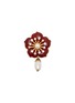 LANE CRAWFORD VINTAGE ACCESSORIES 1990's Gold Toned Resin Faux Pearl Diamante Drop Brooch
