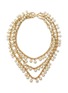 LANE CRAWFORD VINTAGE ACCESSORIES 1970's Gold Toned Faux Pearl Necklace